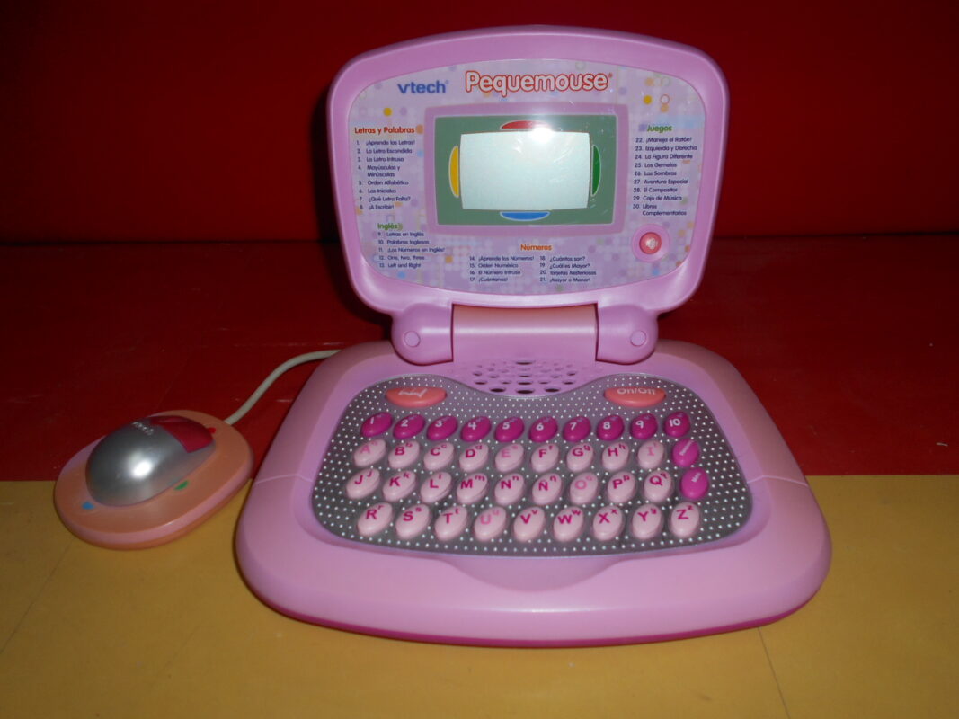 VTech Pequemouse rosa ordenador infantil educativo con letras y números